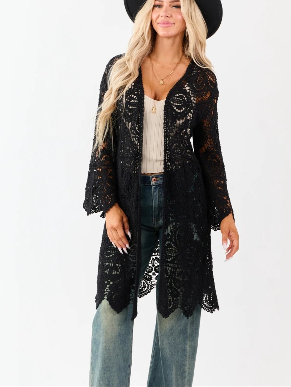 Paisley Vine Lace Duster